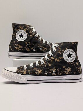 Converse Unisex CTAS High Top Tie Dye Sneakers in Black/Hemp/White